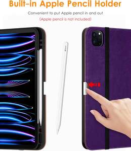 Housse de support Folio en cuir pour porte-crayon <span class=keywords><strong>Apple</strong></span> pour iPad Pro 12.9 6e/5e/4e/3e génération 2022/<span class=keywords><strong>2021</strong></span>/2020/2018 - Product Image 6