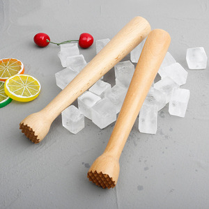Trituradora de hielo de madera, herramienta de accesorios para <span class=keywords><strong>Bar</strong></span>, elegante <span class=keywords><strong>Mojito</strong></span> Muddler para cóctel, <span class=keywords><strong>Bar</strong></span> de cerdas, perfecto para triturar fruta - Product Image 1