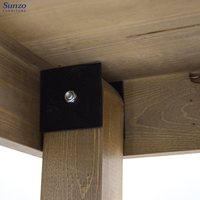 Table Pliante Rustique de Ferme en Bois de Pin Ancien pour Hôtels et Événements, Table d'Extérieur Solide