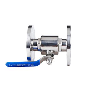 Válvula de Bola con Brida de Acero Inoxidable Kequan 304 Grado Sanitario DN50 32 25 Tipo Wafer de Paso Recto Manual - Product Image 2