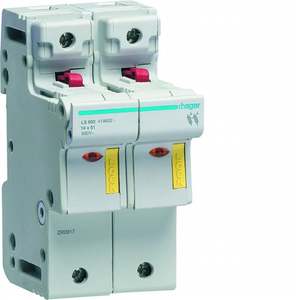 LS602 personnalisable avec porte-fusible Hagers normalement accessoirisable 14x51 2P 3 modules DIN - Product Image 1
