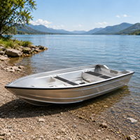 Bateau de pêche en aluminium à coque en V, type Jon Boat, 12, 14, 16 pieds, léger et durable, épaisseur 2mm 3mm, pour la pêche en lac, rivière et mer - Vente chaude
