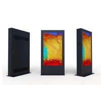 Kiosque publicitaire extérieur 55 pouces, affichage numérique LCD haute luminosité, étanche IP65, sur pied, totem