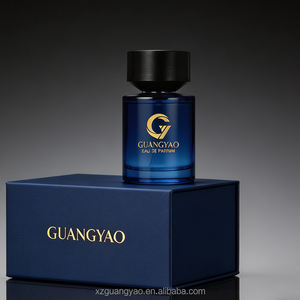 Vente directe d'usine de flacons de parfum ronds en verre de 50 ml de couleur rouge avec logo doré, boîte d'emballage luxueuse sur mesure - Product Image 6