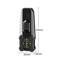 Briquet torche double flamme haute température 2026 Design Watch Clock pour cigares, accessoires pour cigares