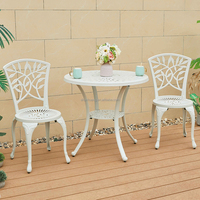 Ensemble de salle à manger de jardin en aluminium moulé de haute qualité, chaise et table, patio