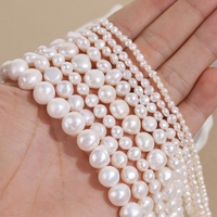 Perles d'eau douce naturelles irrégulières de 3 à 11 mm, trou latéral, polies des deux côtés, perles en vrac pour la création de bijoux faits main pour hommes et femmes