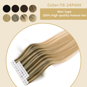 K.SWIGS Extensions de cheveux mini-adhésives de 18 à 26 pouces, 100 % cheveux humains, qualité supérieure, double trame, cheveux Remy - Product Image 3