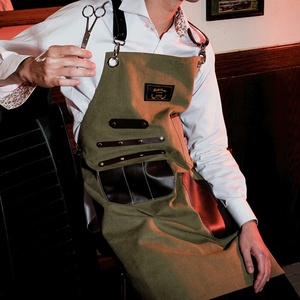 Tablier en toile épaisse Tablier de barista anti-salissure Tablier de barbier ouvrier de restaurant de cuisine Tablier de fleuriste de charpentier pour femmes homme - Product Image 2