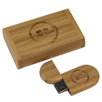 Stik memori Flash Drive Logo kustom, USB 3.0 kayu promosi 4GB 2GB 1GB kapasitas 4GB dalam berbagai ukuran