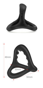 Anneau d'amélioration des performances pour hommes, boucle en silicone réutilisable, soutien intime, favorise la circulation, retarde l'éjaculation - Product Image 3