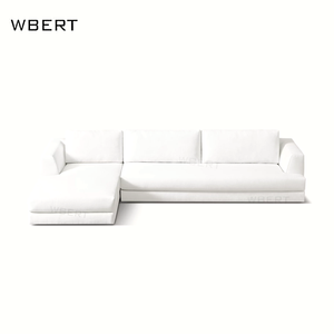Wbert Rhso कस्टम उत्तर अमेरिकी मोज़ा बाएं हाथ के सोफा-प्रदर्शन लिनन, गहरे बैठने वाले कमरे के सोफे पर - Product Image 1