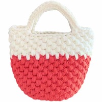 Wholesale 100% Polyester Combed Dyed Fancy Hand Knitting Yarn Import Crochet Tape Yarn for Shoes Bags Sewing Embroidery
