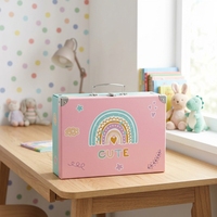 Emballage de coffret cadeau en matériaux recyclés avec fermeture magnétique et poignée pour livres d'étudiant