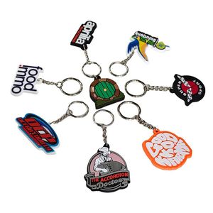 Customised Oem Custom No Minimum logo Rubber 3d Soft Pvc Keychain Rubber Key Ring - Product Image 6
