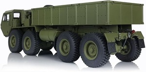 HG P801 1/12 <span class=keywords><strong>8x8</strong></span> Camión <span class=keywords><strong>RC</strong></span> Estilo Militar Estadounidense, Chasis de Metal, 16 Canales, Radio Control Remoto de 2.4G, Modelo de Camión Pesado de Alto Torque para Adultos - Product Image 2