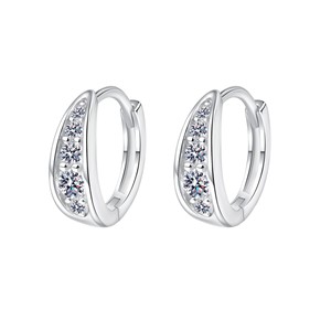 Bijoux fins boucles d'oreilles à la mode 925 en argent Sterling Vvs1 Moissanite diamant classique Cycle <span class=keywords><strong>vertueux</strong></span> conception boucles d'oreilles pour <span class=keywords><strong>les</strong></span> femmes - Product Image 1