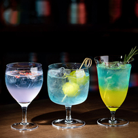 Set Gelas Koktail Kristal Bening Tiup Tangan dengan Logo Kustom Grosir untuk Martini Coupe Highball Bar Restoran Pesta Pernikahan