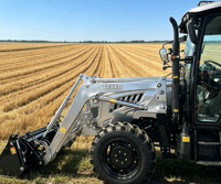 Tracteur agricole HANYE 75HP 4x4 avec moteur diesel Yunnei, chargeur frontal, climatisation, cabine, longue durée de vie, haute performance
