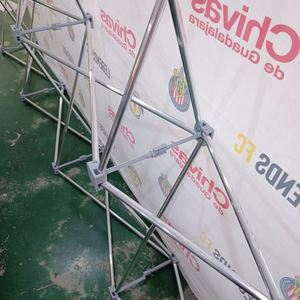 7.5ft/10ft Pop up <b>Backdrop</b> <b>Stand</b> Tension Fabric Display with Straight Tube Frame Collapsible for Easy Transport - Product Image 2