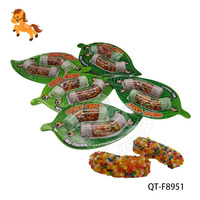 Bonbons gélifiés verts sucrés aux saveurs fruitées assorties en forme de morceaux, qualité alimentaire halal, durée de conservation de 12 mois, pour enfants, marque YK