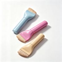 Pinceau Fond de Teint Grand Format à Poils en Nylon, Manche en Plastique, Sans Absorption de Liquide, Base Lisse, Outil Cosmétique