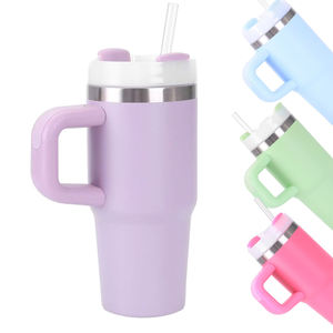 Venta caliente 14 oz vaso de acero inoxidable práctica <span class=keywords><strong>taza</strong></span> de café de doble pared con tapa de empuñadura de diseño deportivo para sublimación - Product Image 1