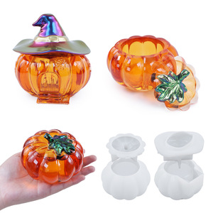 INTODIY Moule en silicone pour décoration de Noël, Halloween, sorcière, citrouille, cabane, maison d'elfe, boîte de rangement, boîte à bonbons, <span class=keywords><strong>miroir</strong></span> - Product Image 1