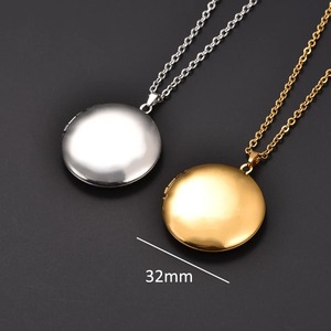 Pendentif Médaillon Rond en Acier Inoxydable Mignon pour Photo, Collier DIY pour Femmes et Hommes, Breloque Cadre Photo Commémoratif, Chaîne Bijoux Métalliques - Product Image 6