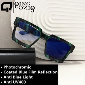Gafas de alta gama para mujer, gafas fotocromáticas antiluz azul, ordenador, millonario, de gran tamaño, negras, gruesas, lunetas, photogray Bleu - Product Image 2