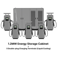 Borne de recharge rapide DC 1,2 MW pour camions lourds, chargeur commercial pour véhicules électriques avec double prise, station de recharge haute puissance pour véhicules électriques