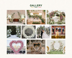 RHD Bola de <span class=keywords><strong>Flores</strong></span> Artificiales de Rosa y Anémona, Centro de Mesa para Bodas, Arreglo de <span class=keywords><strong>Flores</strong></span> de Seda para el Pasillo y Decoración de Mesas de Boda - Product Image 5