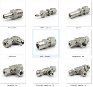 Swagelok 타입 316 스테인레스 스틸 악기 1/16 ~ 1 인치 페룰 튜브 용접 피팅 - Product Image 2