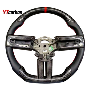 Volante in vera fibra di carbonio YTcarbon per Mustang GT 05-10, <span class=keywords><strong>accessori</strong></span> interni auto, stile racing personalizzato - Product Image 2