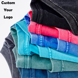 Camiseta Larga de Corte Cuadrado y Tejido Grueso con Lavado Ácido y Estampado |   Camiseta Extra Grande de 300 g/m², 100 % Algodón, <span class=keywords><strong>Estilo</strong></span> Vintage Personalizable para Hombre, <span class=keywords><strong>Estilo</strong></span> Urbano - Product Image 2