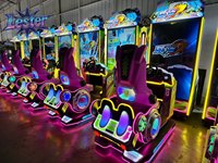 Machine de jeu de course automobile d'arcade commerciale LST, simulateur de course automobile avec écran LCD 75 pouces, à monnayeur, à vendre