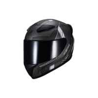 Casque de moto intégral VCOROS VF105 en ABS, homologué DOT, unisexe, avec visière, pour adultes, hommes et femmes, gris méca