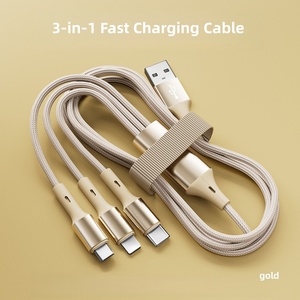 <span class=keywords><strong>Cable</strong></span> de Carga Múltiple 3 en 1 de 66w, <span class=keywords><strong>Cable</strong></span> de Carga Universal Trenzado con Puerto USB Tipo C/Micro de Carga Rápida para <span class=keywords><strong>iPhone</strong></span> - Product Image 2