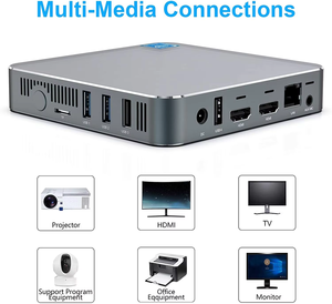 Mini PC para Juegos con Conexión a Proyector, AK7, <span class=keywords><strong>Intel</strong></span>, Apollbraack, Metal, <span class=keywords><strong>CPU</strong></span> <span class=keywords><strong>N3350</strong></span>, J4125, J3bralette, con Win10 y Linux, para Exteriores - Product Image 4