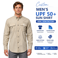 Chemise de pêche personnalisée pour hommes, idéale pour la pêche en bateau, le kayak, la voile, le camping, la chasse, la randonnée, à manches longues, boutonnée, avec dos ventilé, OEM