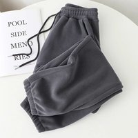 Pantalon de jogging pour homme à revers, doublure polaire double face, chaud, style harem, décontracté, pour l'hiver, pour adolescents