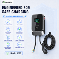 Station de recharge pour véhicules électriques GANCRON OEM Type 2 AC 11kW 16A 400V triphasée murale avec WiFi pour usage domestique