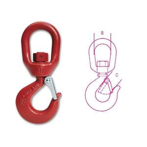 BETA - 080640150 ROBUR-Crochets de levage pivotants (pas sous charge) en acier au carbone, peint-EAN 8014230188270 ELEMENTS POUR LA FIXATION - Product Image 2