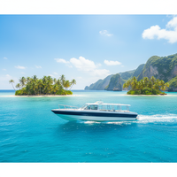 Grandsea Bateau à passagers rapide en fibre de verre de 38 pieds avec toit rigide