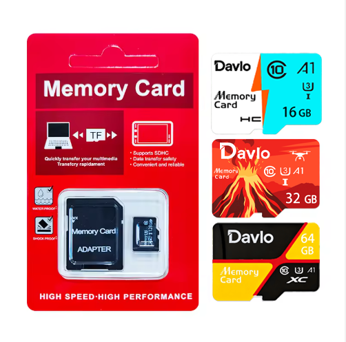 Private Label Micro Memory Card 1GB to 256GB TF Card Class 10 UHS-I A1 High Speed Flash Memory Card with SD Adapter