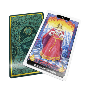 personalizado occidental Ángel tarjetas cubiertas rojo verde de plata oro dorado, los bordes de la <span class=keywords><strong>tarjeta</strong></span> de tarot de impresión - Product Image 2