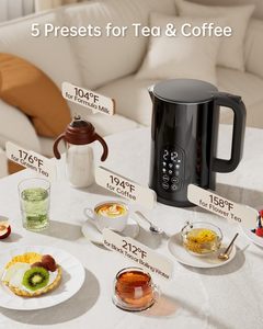 1.7L Portable Double Wall Automatic Electric <b>Kettle</b> 1500W Household Cordless New Design Popular for Home Use - Product Image 4