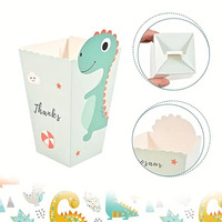 Nouveau design dinosaure bébé infantile anniversaire Snack bonbons pop-corn papier dur carte boîte fête décoration frites snack sacs