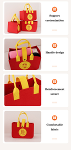 ODM 工厂价奢华时尚新设计耐用定制徽标可爱休闲手提包两肩带环保毛毡开口式 - Product Image 6