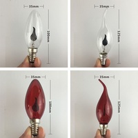 HoneyFly – ampoule C35 Edison Orange E27 E14, lumière 220V 3W, effet de scintillement Vintage, lampe à pointe de bougie